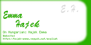 emma hajek business card